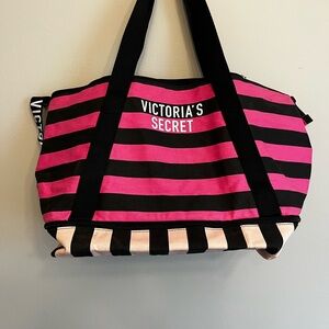 Victoria's Secret Bold Pink and Black Tote